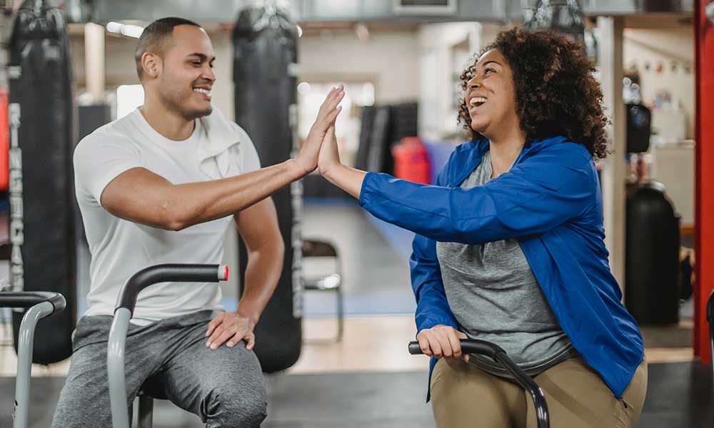 Friends Working out